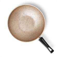 Wok Pan 2.8 Liters N24 Aluminum With Non-Stick Black/Beige MTA - 8502 - 黑色 - 查看 4