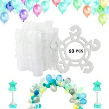 60pcs Balloon Clips, Tinabless Balloon Connectors For Balloon Arch, Column Stand And Flower Decoration,Christmas