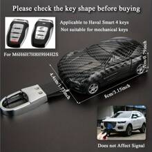 适用于哈弗 JOLION H2 H2S H4 H5 H6 H7 H9 F5 F7 2016 2017 2018 2019 2020 2021 2022 2023 碳纤 ABS 汽车钥匙壳全保护套 - 均碼 - 查看 10