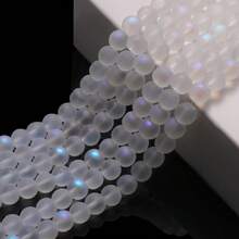 Environ 50 pièces Fil de perles en cristal clair de 8 mm, perles de verre pour la conception de bracelets, colliers, décoration de rideaux