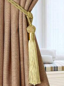 1件/2件/4件装现代简约流苏窗帘绑带,多种颜色和尺寸可选,适用于窗帘固定和装饰。 - 米色 - 查看 5