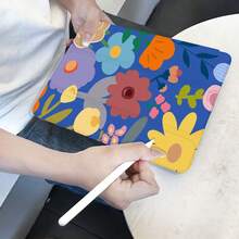 1PC iPad 9代10.2英寸炫彩花三折透明防摔保护壳7/8/10代2024新款MINI5 - 米色 - 查看 5
