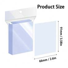 TOOUEE 50 szt. przezroczystych, miękkich koszulek na standardowe karty kolekcjonerskie, 2,6" X 3,58", plastikowy, ultraprzezroczysty ochraniacz na karty, bezkwasowy, PP, ultraprzezroczysty, ochronny pokrowiec na karty kolekcjonerskie, nadający się do standardowych kart do gier, kart baseballowych, piłkarskich, sportowych.