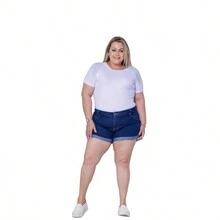 Women's Plus Size T-Shirt Blouse With Shine On The Shoulder Elegant Fashion Casual Evangelical Style - 白色 - 查看 5