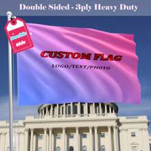 Thảm treo tường cờ tùy chỉnh hai mặt với ý tưởng, ảnh, tác phẩm nghệ thuật, logo của bạn sử dụng màu sắc bạn chọn, chịu lực, thảm treo tường cờ hai mặt 3 lớp mọi kích thước cờ cá nhân hóa cờ vườn, biểu ngữ có logo hoặc hình ảnh của riêng bạn trang trí tường với 4 khoen đồng - Nhiều màu - Xem 1