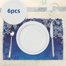 6/12/24/36 pezzi Tovagliette di carta decorative natalizie con fiori, 18x12 pollici, tovagliette monouso decorate con palline a quadri natalizi, adatte per pranzi e cene di Natale, matrimoni e feste, decorazione tavolo di casa e cucina a Natale (pupazzo di neve, fiocco di neve, palline di Natale)