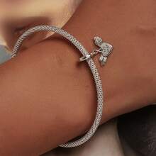 bamoer 1 PC 925 Sterling Silver Angel God Charms Wings Beads Heart Cupid Belief Pendant Fit Women Bracelet Necklace DIY Fine Jewelry - Silver - View 3