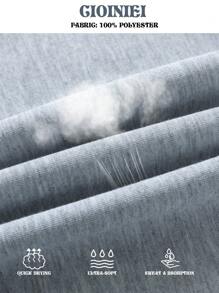 Blueplus Women's Round Neck Autumn And Winter Pullover, Solid Color Casual Versatile Women's Tops, Women's Outdoor Exercise Jogging Sports Shirt - 淺灰色 - 查看 7