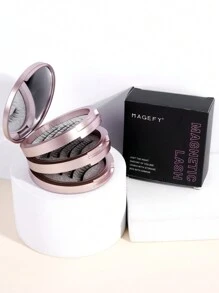 4 Pairs, 12 Pieces In Total, 3 Pairs Magnetic False Eyelashes Kit With Tweezers Reusable Natural Manga Eyelashes Applicator Natural Eye Lashes Mixed Design For Daily Wear, Work, Study, Travel, Parties, Etc. - 黑色 - 查看 3