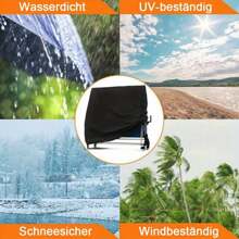 Tischtennisplatte Abdeckung Wasserdicht Pingpong Schutzhülle Winddicht UV-Beständiges Schwerlast Reißfest Tischtennis Abdeckhaube 165*70*185cm