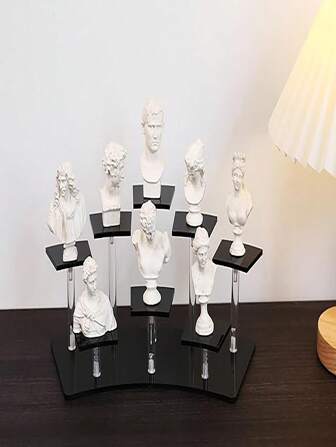 1 套优雅亚克力展示收纳架，简约设计，多色，适用于客厅、卧室、柜台展示