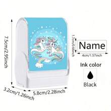 Customized Children's Name Stamp, Girl Unicorn Personalized Waterproof Stamp For Clothing, Personalized School Ink Pad Stamps JINCHUAN Baby Shower Family Decorations Gifts Winter Eve Gifts Back To School Winter Gift Ideas Boy Girl Valentine's Day