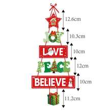 1pc Christmas Decorative Door Hanging, Christmas Tree Scene Garland For New Year Party,Christmas - Multicolor - View 4