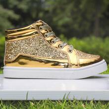 Children's Basketball Shoes Boys' Sports Shoes Boys' Casual Shoes Sports Outdoor Mountaineering Shoes - 金色 - 查看 4