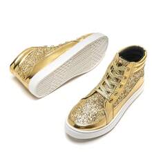 Children's Basketball Shoes Boys' Sports Shoes Boys' Casual Shoes Sports Outdoor Mountaineering Shoes - 金色 - 查看 6
