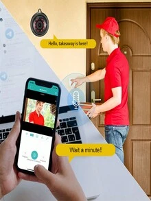 1 件装 1080P 高清 WiFi 隐藏式微型摄像机间谍摄像机便携式网络摄像机微型无线网络监视器，手机 APP 远程查看，循环录制，运动检测，警报推送，24 小时监控家庭、商店、老人、儿童、保姆 - 黑色 - 查看 4