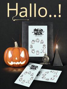 30/50/100 张万圣节卡片、不给糖就捣蛋卡片、万圣节游戏卡片、趣味万圣节卡片，可用于万圣节派对装饰、礼品装饰、背面书写、圣诞节 - 彩色 - 查看 1