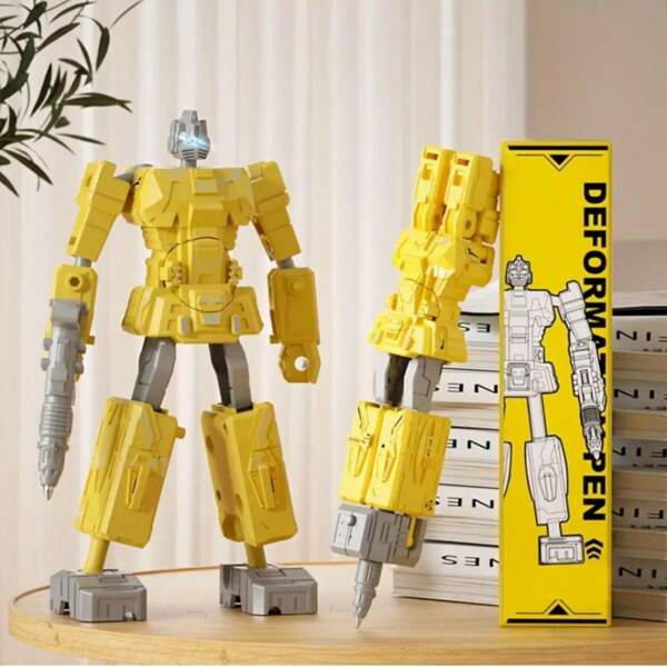2-In-1 Creative Stationery Educational Compact Transformable Robot Pen, Versatile Styles For Office, School, Drawing, Students, Marking, Stationery, Boys, Girls, School Supplies, Christmas Gifts, Back To School Gifts