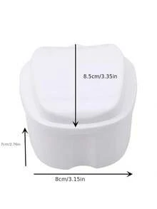 1 pieza Caja de almacenamiento de dentadura postiza, con diseño de filtro, almacenamiento conveniente de modelo de prótesis dental - Multicolor - Ver 4