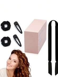 6pcs/Box Rubber Sponge Foam Heatless Big Wave Curlers Sleeping Slouchy Hair Curlers Set, Hair Styling Tools - Multicolor - View 10