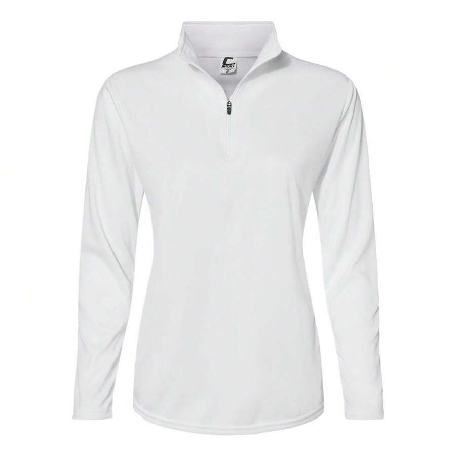 Women's Quarter-Zip Pullover (White) - trắng - Xem 1