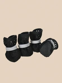 1 đôi giày cho chó cưng chống trượt, thoáng khí, bền, đế mềm, bảo vệ bàn chân cho chó và mèo nhỏ - Màu xanh lam - Xem 5