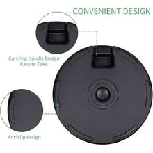 50Lbs Patio Umbrella Base, Outdoor Umbrella Stand Water Filled Stand, Market Patio Outdoor Heavy Duty Umbrella Holder (Black) - màu đen - Xem 3