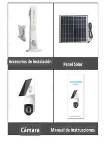 Solar Panel Security Camera HD Night Vision 2-Way Audio WiFi Surveillance Camera - 白色 - 查看 3