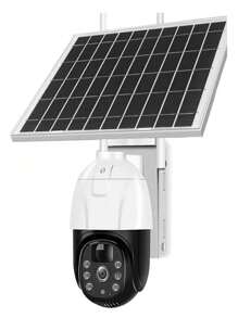 Solar Panel Security Camera HD Night Vision 2-Way Audio WiFi Surveillance Camera - 白色 - 查看 1