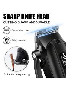 HINEA La HIENA es una recortadora de cabello profesional para hombres con pantalla digital eléctrica, recortadora de cabello inalámbrica y máquina de espera prolongada con cabezal de cuchilla preciso