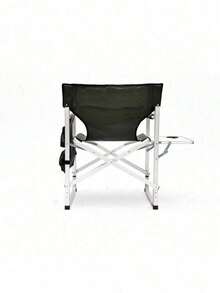 1-Piece Padded Folding Outdoor Chair With Side Table And Storage Pockets,Lightweight Oversized Directors Chair For Indoor, Outdoor Camping, Picnics And Fishing,Black/Grey - Xanh lá cây + Nhôm-3 - Xem 5