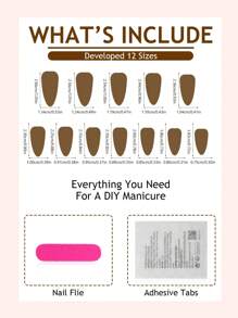 24pcs Medium Almond White French Press-On Nails Set Minimalist Style False Nails With Line Art Designs Glossy Full Cover Fake Nails For Women Girls