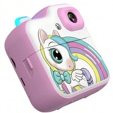 Kids Camera Instant Print, Toddler Camera Instant Print Toys, Unicorn Digital Print Camera With Dual Lens, 1080 P Children Printable Camera, Selfie Camera Christmas Birthday Gifts For Girls Boys Age 3-12 - Multicolor - View 12
