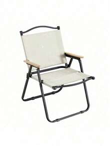 1-Piece Folding Outdoor Chair For Indoor, Outdoor Camping, Picnics, Beach,Backyard, BBQ, Party, Patio, Beige - 米色+牛津+Modern-1 - 查看 4