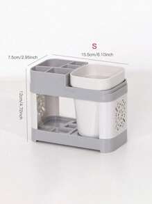 1 bộ giá để bàn chải đánh răng cho bồn cầu sáng tạo cho gia đình cặp đôi tại nhà giá để bàn chải đánh răng giá để cốc nước súc miệng giá để dụng cụ nha khoa - Nhiều màu - Xem 9