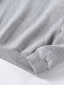 Áo nỉ nữ tùy chỉnh - Thêm thiết kế của riêng bạn (Cho phép ảnh gia đình) để tạo ra chiếc áo nỉ in cá nhân của bạn - Xám - Xem 5