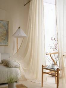 1 pieza Cortina de velo de terciopelo transparente, para todas las estaciones - Multicolor - Ver 15