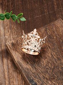 6 piezas Juego de mini coronas de princesa de aleación, decoración de pastel y suministros para fiestas, paquete de tiaras festivas para recuerdos y decoraciones de fiesta - Multicolor - Ver 11