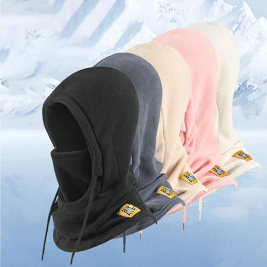 1pc Thermal Lined Winter Outdoor Cycling Neck Warmer With Adjustable Strap, Windproof And Thermal - Multicolor - View 1