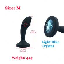 Black Silicone Anal Plug For Women, 3 Sizes, Cute Shark Shaped, Smooth Surface, Crystal Base, Butt Plug, Adult Sex Toy For Men And Women, Anal Training Plug, Anal Dildo, Adult Game Toy - Black - View 17