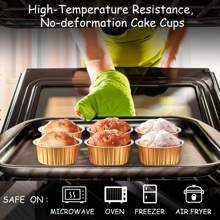 10/50/100pcs Disposable Ramekins (5oz/150ml) Mini Aluminum Foil Baking Cups With Lids Creme Brulee Cupcake Liners, Desert Cheesecake Pans Flan Molds Tin Cups Containers For Party Favor Birthday - Multicolor - View 6