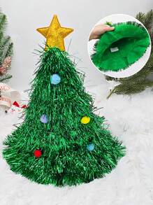 1 件圣诞树帽装饰圣诞礼物拍照道具派对装扮，万圣节，万圣节装饰