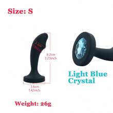 Black Silicone Anal Plug For Women, 3 Sizes, Cute Shark Shaped, Smooth Surface, Crystal Base, Butt Plug, Adult Sex Toy For Men And Women, Anal Training Plug, Anal Dildo, Adult Game Toy - Black - View 14