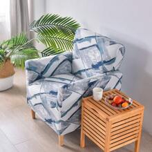 Armchair Cover Stretch Arm Couch Slipcovers Modern Single Sofa Elastic Protector Banquet Armchair Slipcovers Printed Chair Slipcovers With Arms 1-Piece Stretch Chair Covers For Living Room Anti Slip Soft Armchair Slipcover Kids Pets Friendly Furniture Protector