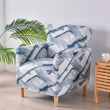 Armchair Cover Stretch Arm Couch Slipcovers Modern Single Sofa Elastic Protector Banquet Armchair Slipcovers Printed Chair Slipcovers With Arms 1-Piece Stretch Chair Covers For Living Room Anti Slip Soft Armchair Slipcover Kids Pets Friendly Furniture Protector