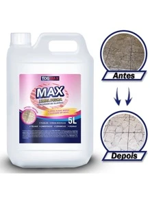 Limpador Removedor de Sujeira, Mofo, Musgo, Algas, Manchas Max Stone para Pisos, Azulejos, Pedras, Tijolos, 5 litros, Cozinha, Banheiro, Casa, Fornecedores Domésticos