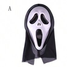 1pc Halloween Horror Skull Full Face Mask Party Cosplay Prop Scary Scream Skeleton Mask