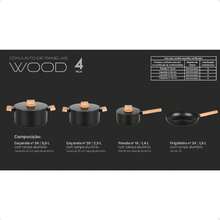 Concept Wood 4-Piece Cookware Set In Forged Aluminum, Black Color MTA - 8467 - 黑色 - 查看 5