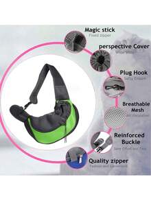 Dog Carrier Backpack For Cats, Pets, Pet Backpack, Hands-Free Adjustable Shoulder Strap, Double-Sided Breathable Mesh, Suitable For Cats And Small Dogs, Outdoor Travel (Gray, Blue, Yellow, Green, Red) - 綠色 - 查看 4