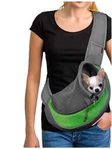 Dog Carrier Backpack For Cats, Pets, Pet Backpack, Hands-Free Adjustable Shoulder Strap, Double-Sided Breathable Mesh, Suitable For Cats And Small Dogs, Outdoor Travel (Gray, Blue, Yellow, Green, Red) - 綠色 - 查看 7